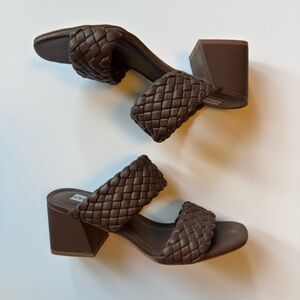 Steve Madden Daphnee Braided Strap Chunky Heels Sz 7.5